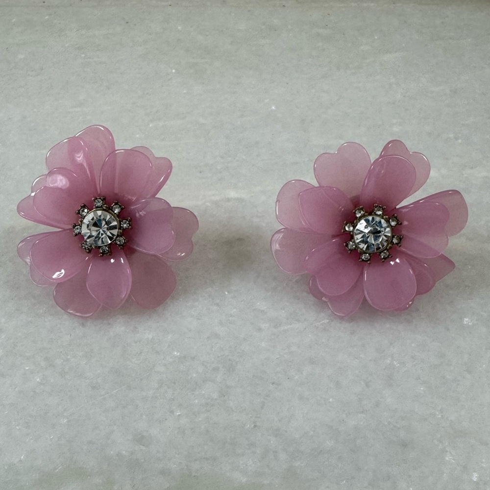 J.Crew full bloom flower stud earrings - Picture 2 of 5